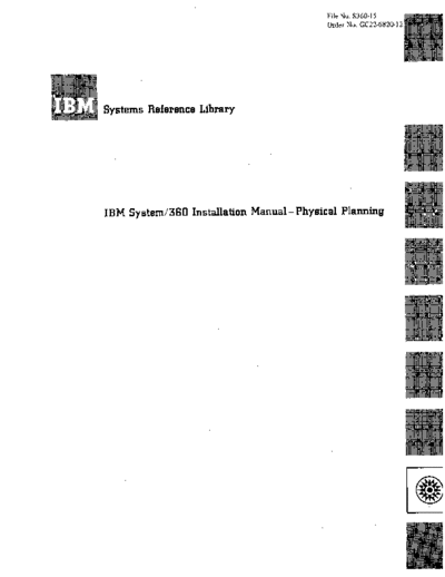 IBM GC22-6820-12 System 360 Installation Manual Physical Planning  IBM 360 fe GC22-6820-12_System_360_Installation_Manual_Physical_Planning.pdf