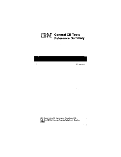 IBM S131-0075-3 CE Tools Ref Aug84  IBM 360 fe S131-0075-3_CE_Tools_Ref_Aug84.pdf