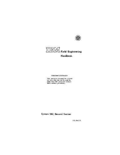 IBM Y22-2851-0 360 FE Handbook General Section Aug68  IBM 360 fe Y22-2851-0_360_FE_Handbook_General_Section_Aug68.pdf