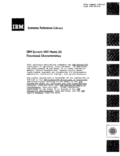 IBM A24-3510-0 360-25 funcChar Jan68  IBM 360 funcChar A24-3510-0_360-25_funcChar_Jan68.pdf