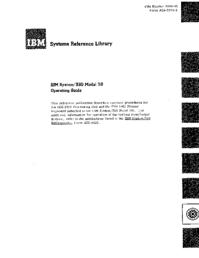 IBM A24-3373-2 Model 30 Operating Guide Dec66  IBM 360 operatingGuide A24-3373-2_Model_30_Operating_Guide_Dec66.pdf