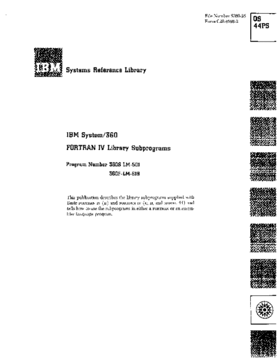 IBM C28-6596-2 FortranIV LibrarySubrs 1966  IBM 360 model44 C28-6596-2_FortranIV_LibrarySubrs_1966.pdf