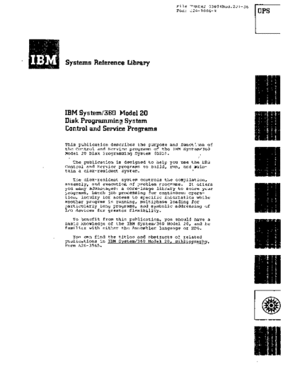 IBM C24-9006-4 260-20 CtlPgm Mar69  IBM 360 model20 C24-9006-4_260-20_CtlPgm_Mar69.pdf