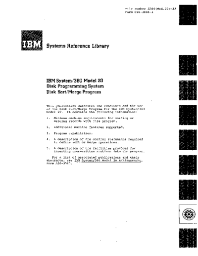 IBM C26-2806-1 360-20 DiskSortMerge 1967  IBM 360 model20 C26-2806-1_360-20_DiskSortMerge_1967.pdf