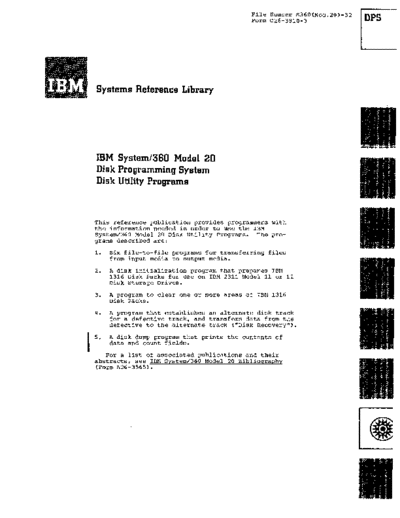 IBM C26-3810-3 360-20 diskUtils Mar69  IBM 360 model20 C26-3810-3_360-20_diskUtils_Mar69.pdf
