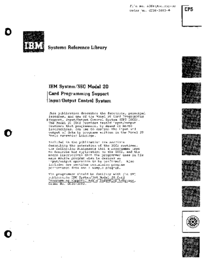 IBM GC26-3603-4 360 20 Card Programming Support Input Output Control System Apr70  IBM 360 model20 GC26-3603-4_360_20_Card_Programming_Support_Input_Output_Control_System_Apr70.pdf