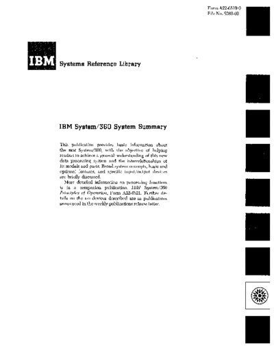 IBM A22-6810-0 360sysSummary64  IBM 360 systemSummary A22-6810-0_360sysSummary64.pdf