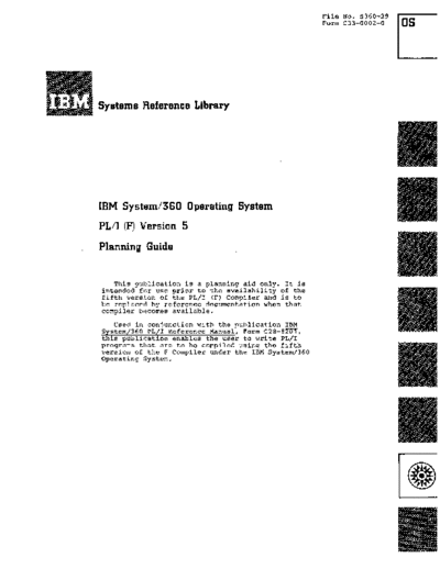 IBM C33-0002-0 PLI(F)plGd Mar69  IBM 360 pli C33-0002-0_PLI(F)plGd_Mar69.pdf