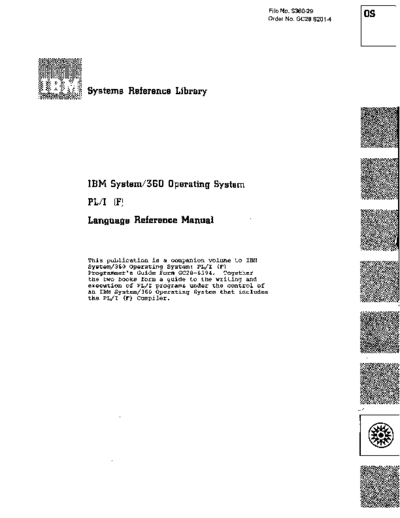 IBM GC28-8201-4 PLI F Language Reference Dec72  IBM 360 pli GC28-8201-4_PLI_F_Language_Reference_Dec72.pdf