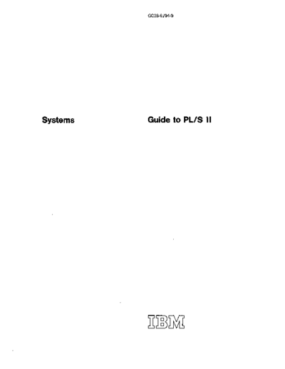 IBM GC28-6794-0 PLSIIguideMay74  IBM 360 pls GC28-6794-0_PLSIIguideMay74.pdf