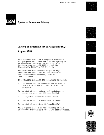 IBM C20-1619-3 360pgmCat Aug67  IBM 360 programCatalog C20-1619-3_360pgmCat_Aug67.pdf