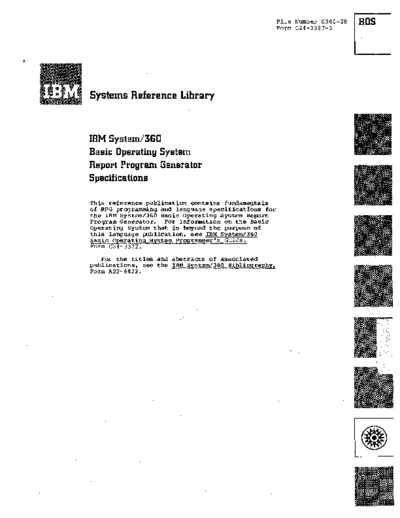 IBM C24-3387-3 BOS Report Program Generator Specifications May66  IBM 360 rpg C24-3387-3_BOS_Report_Program_Generator_Specifications_May66.pdf