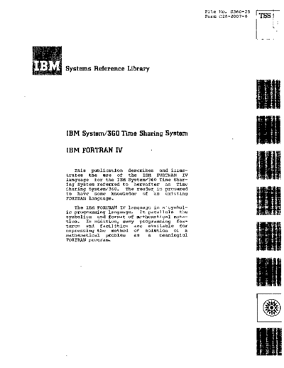 IBM C28-2007-0 TSSfortIV 1966  IBM 360 tss C28-2007-0_TSSfortIV_1966.pdf