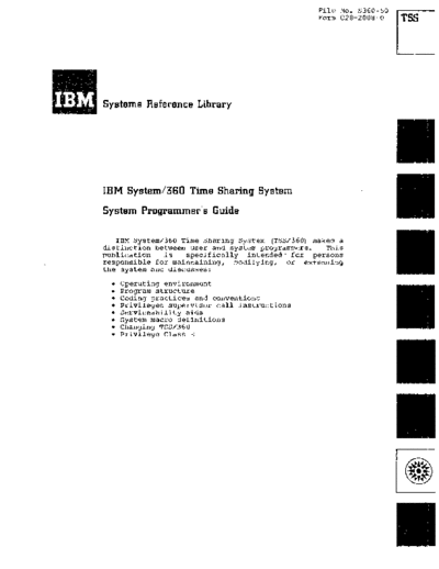 IBM C28-2008-0 TSSsysPgmr Oct67  IBM 360 tss C28-2008-0_TSSsysPgmr_Oct67.pdf