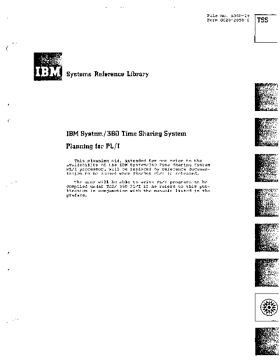 IBM GC28-2050-0 Time Sharing System Planning for PLI Feb70  IBM 360 tss GC28-2050-0_Time_Sharing_System_Planning_for_PLI_Feb70.pdf