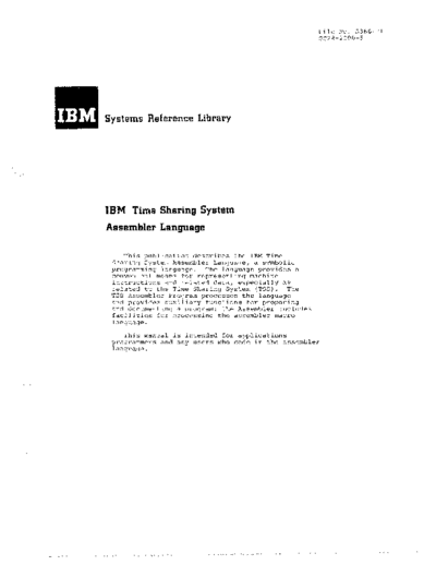 IBM GC28-2000-5 Time Sharing System Assembler Language Apr76  IBM 360 tss GC28-2000-5_Time_Sharing_System_Assembler_Language_Apr76.pdf