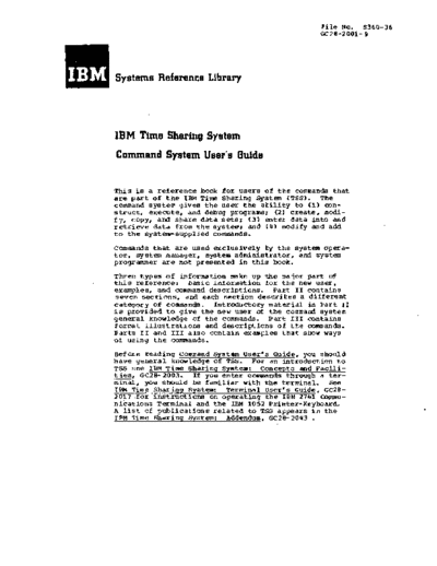 IBM GC28-2001-9 Time Sharing System Command System Users Guide Aug76  IBM 360 tss GC28-2001-9_Time_Sharing_System_Command_System_Users_Guide_Aug76.pdf