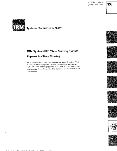 IBM GC28-2035-0 Time Sharing System Support for Time Sharing Oct67  IBM 360 tss GC28-2035-0_Time_Sharing_System_Support_for_Time_Sharing_Oct67.pdf