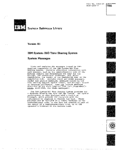 IBM GC28-2037-7 Time Sharing System System Messages Sep71  IBM 360 tss GC28-2037-7_Time_Sharing_System_System_Messages_Sep71.pdf