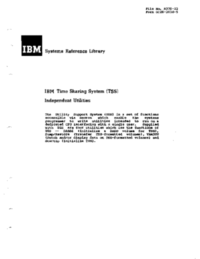 IBM GC28-2038-5 Time Sharing System Independent Utilities Dec77  IBM 360 tss GC28-2038-5_Time_Sharing_System_Independent_Utilities_Dec77.pdf