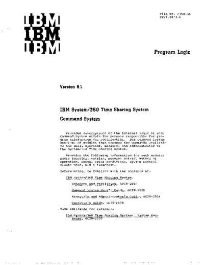 IBM GY28-2013-6 Time Sharing System Command System PLM Sep71  IBM 360 tss GY28-2013-6_Time_Sharing_System_Command_System_PLM_Sep71.pdf