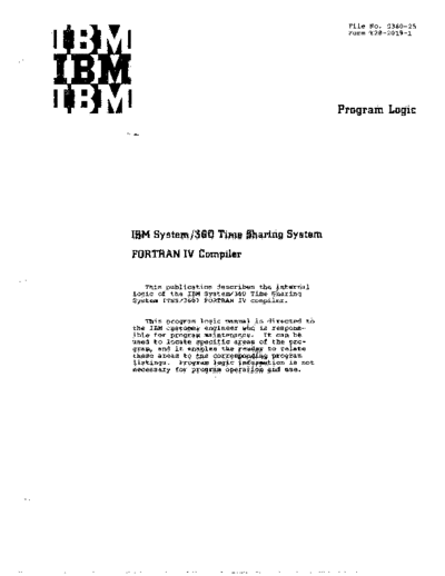 IBM GY28-2019-1 Time Sharing System FORTRAN IV Compiler PLM Jan70  IBM 360 tss GY28-2019-1_Time_Sharing_System_FORTRAN_IV_Compiler_PLM_Jan70.pdf