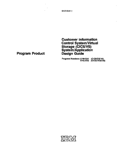 IBM SH20-9002-2 CICS VS System Application Design Guide Jul75  IBM 370 CICS_VS SH20-9002-2_CICS_VS_System_Application_Design_Guide_Jul75.pdf