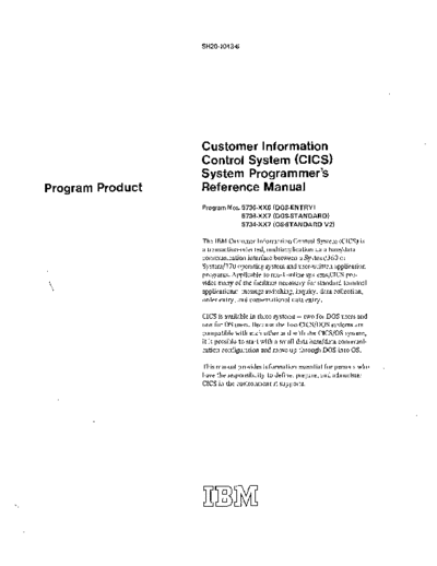 IBM SC20-1043-6 CICS System Programmers Reference Manual Mar75  IBM 370 CICS SC20-1043-6_CICS_System_Programmers_Reference_Manual_Mar75.pdf