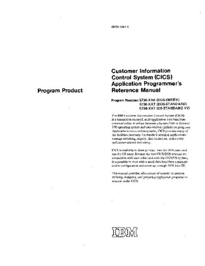 IBM SH20-1047-4 CICS Application Programmers Reference Manual Dec72  IBM 370 CICS SH20-1047-4_CICS_Application_Programmers_Reference_Manual_Dec72.pdf