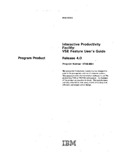IBM SH20-5526-0 IPF VSE Users Guide Rel 4.0 Sep81  IBM 370 IPF_VSE SH20-5526-0_IPF_VSE_Users_Guide_Rel_4.0_Sep81.pdf