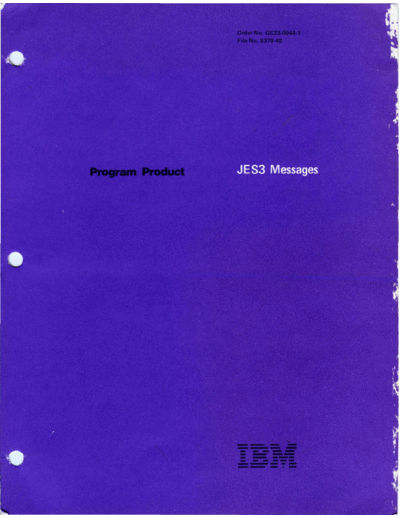 IBM GC23-0044-1 JES3 Messages Dec81  IBM 370 MVS GC23-0044-1_JES3_Messages_Dec81.pdf