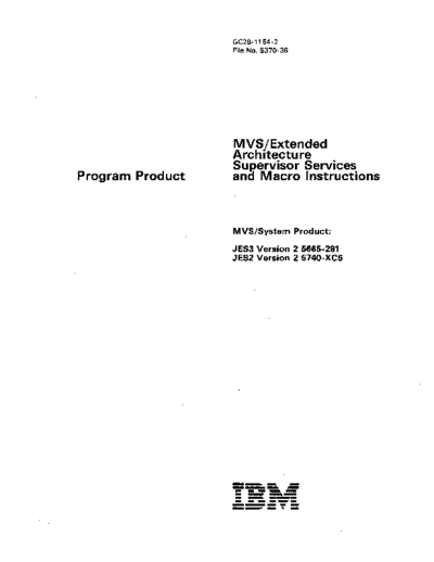 IBM GC28-1154-2 MVS EA Supervisor Services and Macro Instructions Dec85  IBM 370 MVS_EA GC28-1154-2_MVS_EA_Supervisor_Services_and_Macro_Instructions_Dec85.pdf
