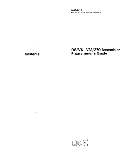 IBM GC33-4021-3 vsAsmPgmr Feb76  IBM 370 asm GC33-4021-3_vsAsmPgmr_Feb76.pdf