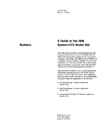 IBM GC20-1755-2 370-168 Guide Jun75  IBM 370 systemGuide GC20-1755-2_370-168_Guide_Jun75.pdf