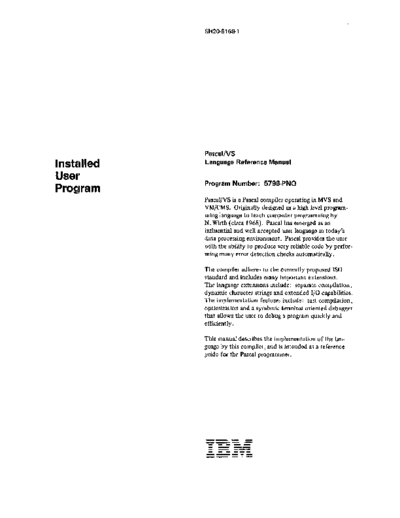 IBM SH20-6168-1 VS PASCAL Dec81  IBM 370 pascal SH20-6168-1_VS_PASCAL_Dec81.pdf