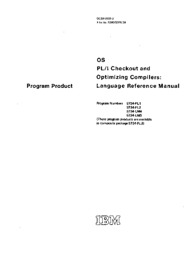 IBM GC33-0009-3 OS PLI Language Reference Jul74  IBM 370 pli GC33-0009-3_OS_PLI_Language_Reference_Jul74.pdf