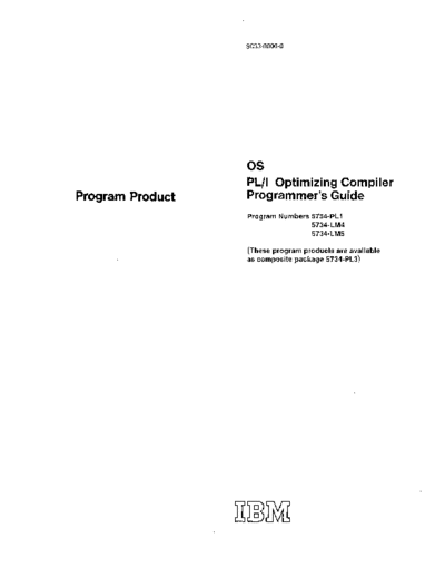IBM SC33-0006-0 OS PLI Optimizing Compiler Programmers Guide Sep71  IBM 370 pli SC33-0006-0_OS_PLI_Optimizing_Compiler_Programmers_Guide_Sep71.pdf