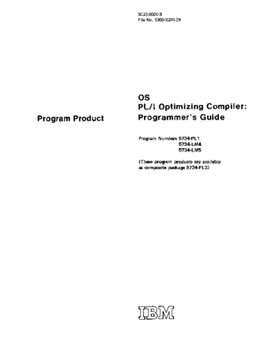 IBM SC33-0006-3 PLIpgmGde Dec74  IBM 370 pli SC33-0006-3_PLIpgmGde_Dec74.pdf