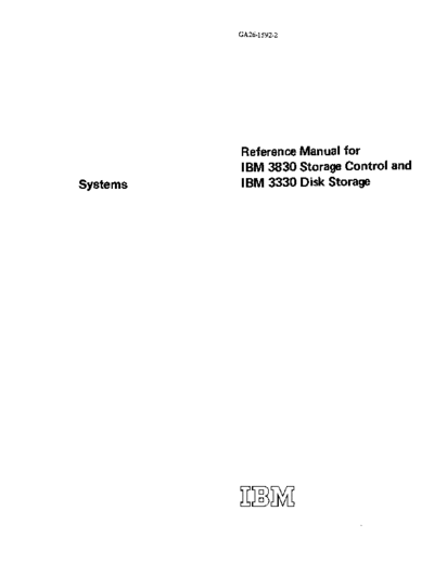 IBM GA26-1592-2 3830 3330 Ref Apr72  IBM 38xx 3830 GA26-1592-2_3830_3330_Ref_Apr72.pdf