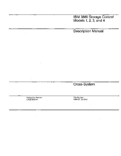 IBM GA26-1661-9 3880 Storage Control Description Sep87  IBM 38xx 3880 GA26-1661-9_3880_Storage_Control_Description_Sep87.pdf