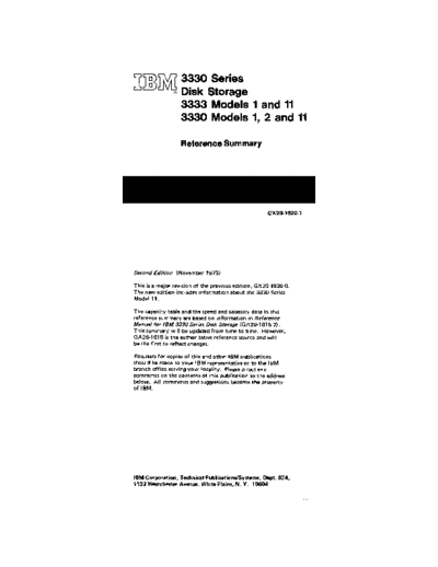 IBM GX20-1920-1 3330 Reference Summary Nov73  IBM dasd reference_summary GX20-1920-1_3330_Reference_Summary_Nov73.pdf