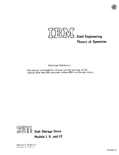 IBM Y26-5897-4 2311 FE Theory Of Operation Oct67  IBM dasd 2311 Y26-5897-4_2311_FE_Theory_Of_Operation_Oct67.pdf