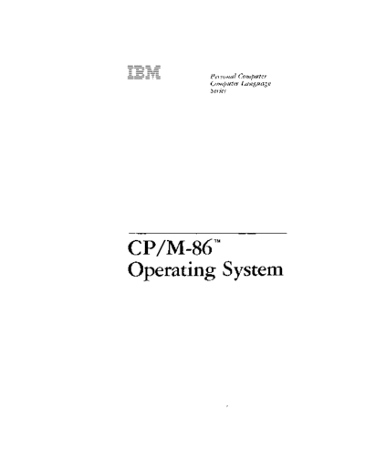 IBM CPM86 Operating System Mar82  IBM pc cpm-86 CPM86_Operating_System_Mar82.pdf