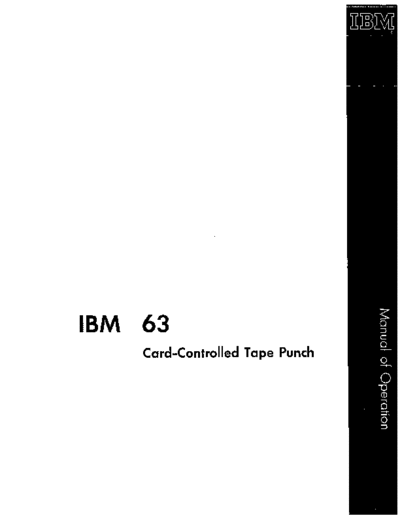 IBM 224-5997-3 63 Card Controlled Tape Punch 1958  IBM punchedCard CardControlledTapePunch 224-5997-3_63_Card_Controlled_Tape_Punch_1958.pdf