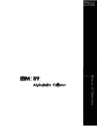 IBM 22-5692-1 89 Alphabetic Collator Feb58  IBM punchedCard Collator 22-5692-1_89_Alphabetic_Collator_Feb58.pdf