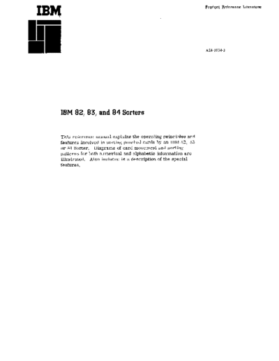 IBM A24-1034-3 82-83-84 sorters Dec67  IBM punchedCard Sorter A24-1034-3_82-83-84_sorters_Dec67.pdf