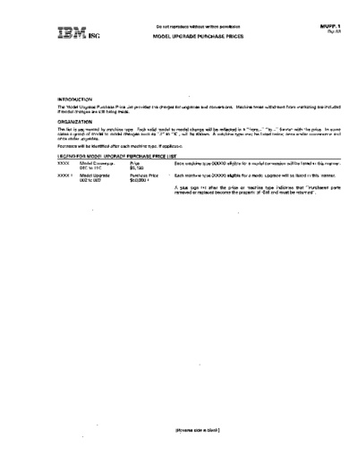 IBM 09 Model Upgrade Purchase Prices  IBM serviceForConsultants Service_For_Consultants_198312_Complete 09_Model_Upgrade_Purchase_Prices.pdf