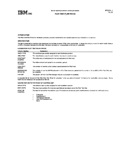 IBM 11 Pilot Test Plan Prices  IBM serviceForConsultants Service_For_Consultants_198312_Complete 11_Pilot_Test_Plan_Prices.pdf