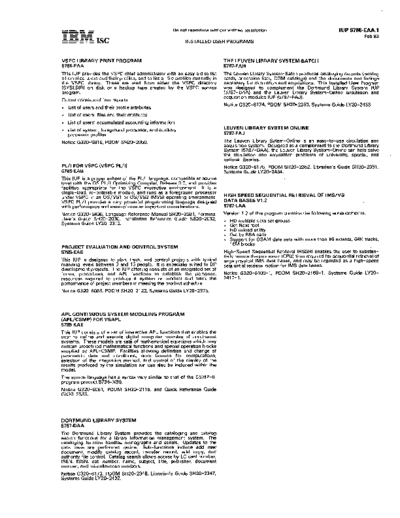 IBM 22 Installed User Programs  IBM serviceForConsultants Service_For_Consultants_198312_Complete 22_Installed_User_Programs.pdf