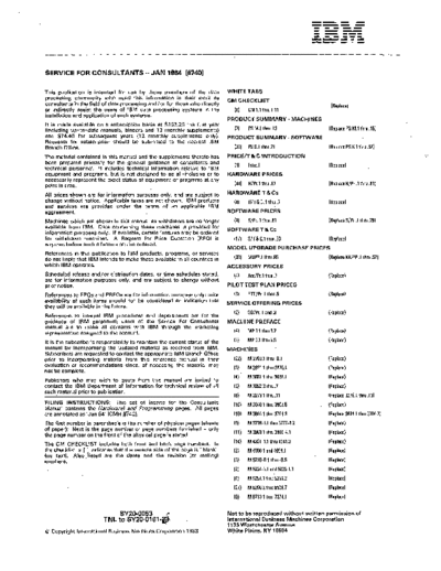 IBM 198401 00 CM Checklist  IBM serviceForConsultants Service_For_Consultants_198401 198401_00_CM_Checklist.pdf